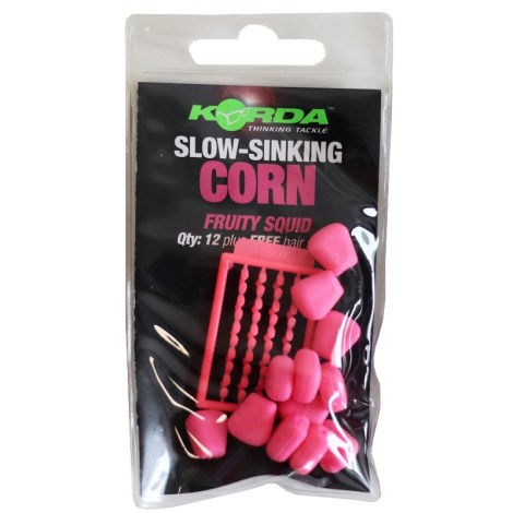 KORDA - Pomalu potápivá umělá kukuřice Slow Sinking Corn Fruity Squid Pink 12 ks