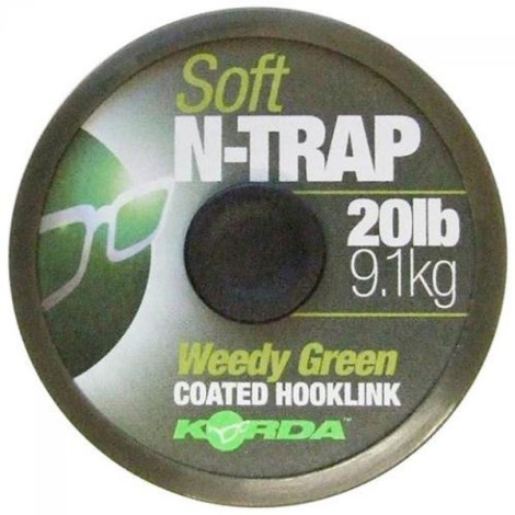 KORDA - Potahovaná šňůrka N-Trap Soft 15 lb Zelená 20 m