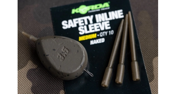 KORDA - Převleky Safety Inline Sleeve Naked Medium 10 ks