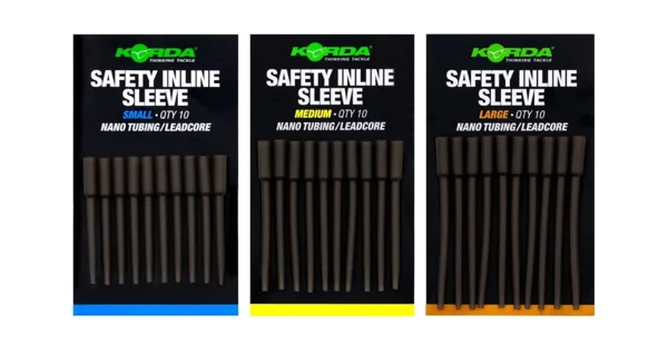 KORDA - Převleky Safety Inline Sleeve Nano Tubing Leadcore Large 10 ks