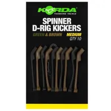 KORDA - Rovnátka Spinner D-Rig Kickers Green & Brown Medium 10 ks