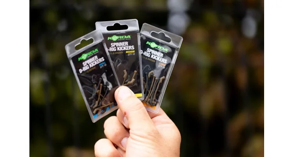 KORDA - Rovnátka Spinner D-Rig Kickers Green & Brown Medium 10 ks