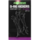 KORDA - Rovnátko na háček D-Rig Kickers Large Green 10 ks