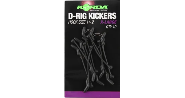 KORDA - Rovnátko na háček D-Rig Kickers Large Green 10 ks