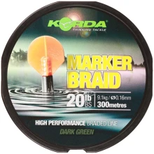 KORDA - Šňůra na marker braid 20 lb 300 m 0,16 mm tmavě zelená