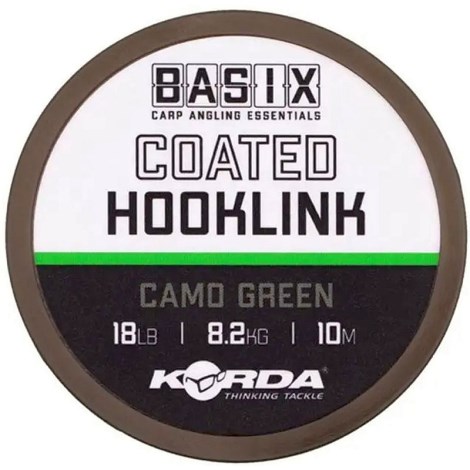 KORDA - Šňůrka potahovaná Basix Coated Hooklink 18 lb 10 m