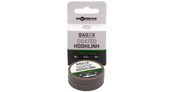 KORDA - Šňůrka potahovaná Basix Coated Hooklink 18 lb 10 m
