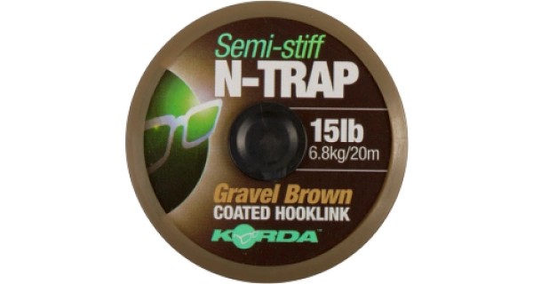 KORDA - Šňůrka potahovaná N-Trap Semi Stiff 15 lb 20 m Hnědá