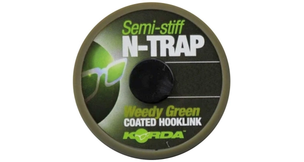 KORDA - Šňůrka potahovaná N-Trap Semi Stiff 20 lb 20 m Zelená