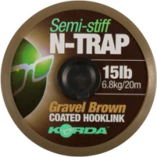 KORDA - Šňůrka potahovaná N-Trap Semi Stiff 20 lb hnědá 20 m