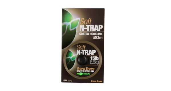 KORDA - Šňůrka potahovaná N-Trap Soft 20 lb Hnědá 20 m