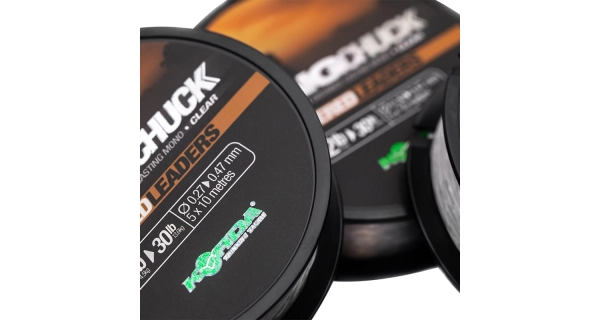 KORDA - Šokový vlasec LongChuck Tapered Leaders 0,33-0,47 mm 5x10 m Clear
