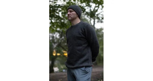 KORDA - Svetr Mindset Fisherman Knitted Sweater Dark Olive vel. M