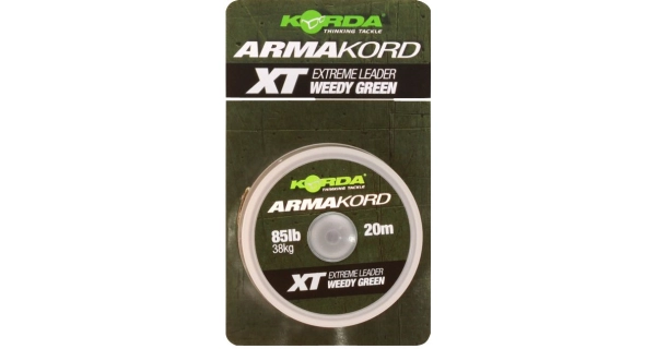 KORDA - Těžká šňůrka Arma Kord XT 85 lb 38 kg 20 m Weedy Green