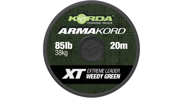 KORDA - Těžká šňůrka Arma Kord XT 85 lb 38 kg 20 m Weedy Green