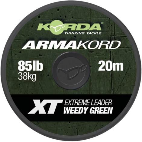 KORDA - Těžká šňůrka Arma Kord XT 85 lb 38 kg 20 m Weedy Green