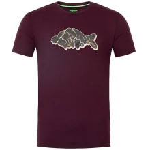 KORDA - Tričko Outline Tee Burgundy vel. 2XL