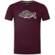 KORDA - Tričko Outline Tee Burgundy vel. L