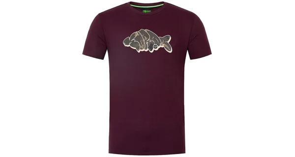 KORDA - Tričko Outline Tee Burgundy vel. M