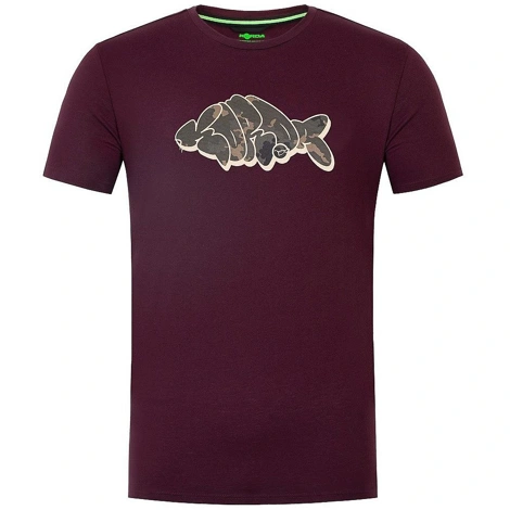 KORDA - Tričko Outline Tee Burgundy vel. M