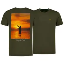 KORDA - Tričko Sunrise Tee Dark Olive vel. L