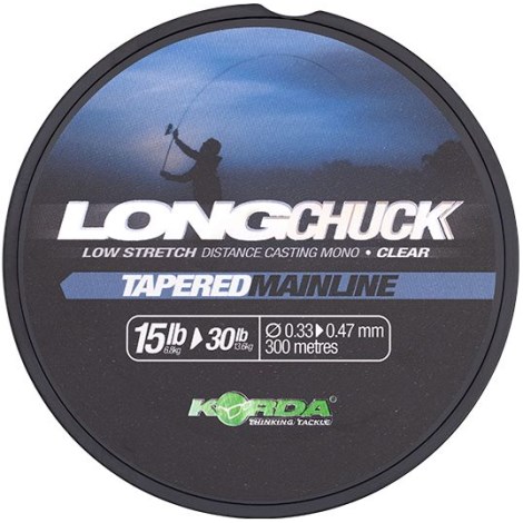 KORDA - Ujímaný vlasec LongChuck Tapered Mainline 15-30 lb 0,33-0,47 mm