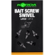 KORDA - Vrtáčky Micro Ring Swivel Bait Screw Large 5 ks