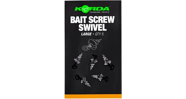 KORDA - Vrtáčky Micro Ring Swivel Bait Screw Large 5 ks
