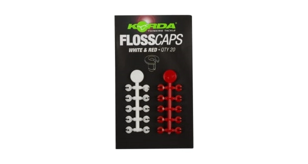 KORDA - Zarážka Floss Caps White/Red