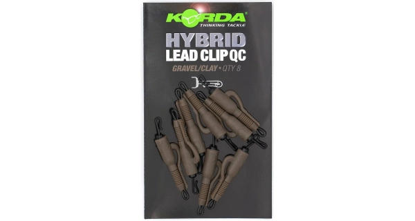 KORDA - Závěs na olovo QC Hybrid Lead Clip Gravel / Clay 8 ks