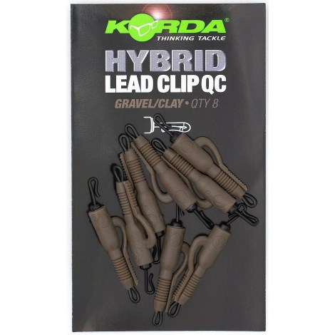 KORDA - Závěs na olovo QC Hybrid Lead Clip Gravel / Clay 8 ks
