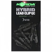 KORDA - Závěs na olovo QC Hybrid Lead Clip Weed/Silt 8 ks