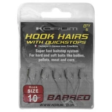 KORUM - Háček Barbed Hook Hairs With Quickstops vel. 16 5 ks
