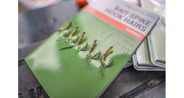 KORUM - Návazec Bait Spike Hook Hairs Barbed vel. 12 5 ks