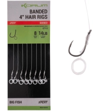 KORUM - Návazec Banded Hair Rigs Barbed 4" vel. 10 8 ks