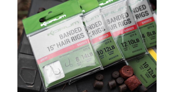 KORUM - Návazec Banded Hair Rigs Barbless 15