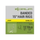 KORUM - Návazec Banded Hair Rigs Barbless 15" vel. 12 8 ks