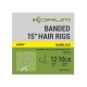 KORUM - Návazec Banded Hair Rigs Barbless 15" vel. 12 8 ks