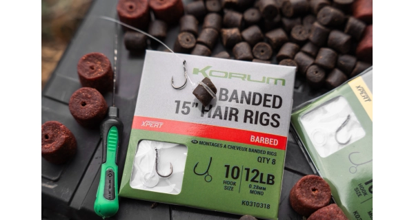 KORUM - Návazec Banded Hair Rigs Barbless 15
