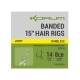 KORUM - Návazec Banded Hair Rigs Barbless 15" vel. 14 8 ks