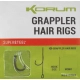 KORUM - Návazec Grappler Hair Rigs Barbless vel. 14 0,23 mm 8 lb 38 cm 8 ks