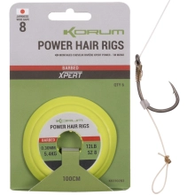 KORUM - Návazec Power Hair Rigs 0,28 mm 5,4 kg 1 m vel. 12 6 ks