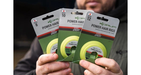 KORUM - Návazec Power Hair Rigs 0,28 mm 5,4 kg 1 m vel. 12 6 ks