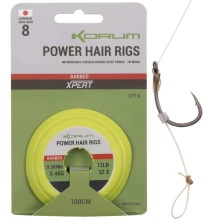 KORUM - Návazec Power Hair Rigs 0,30 mm 5,4 kg 1 m vel. 8 6 ks