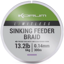 KORUM - Splétaná šňůra Limitless Sinking Feeder Braid 0,14 mm 6 kg 300 m