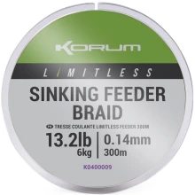 KORUM - Splétaná šňůra Limitless Sinking Feeder Braid 0,14 mm 6 kg 300 m