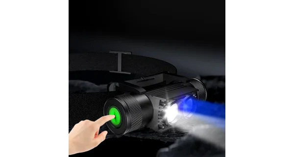 KRAVEN - Čelovka Pro Headlamp X1500 White + Fluo UV