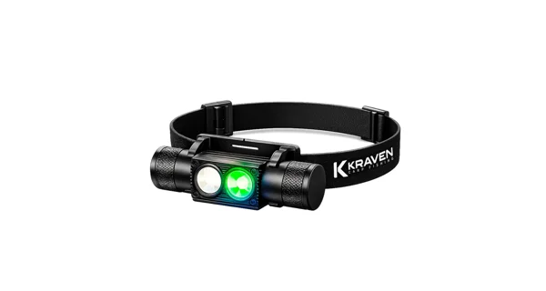 KRAVEN - Čelovka Pro Headlamp X1500 White + Green