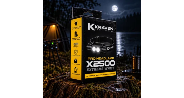KRAVEN - Čelovka Pro Headlamp X2500 Extreme White