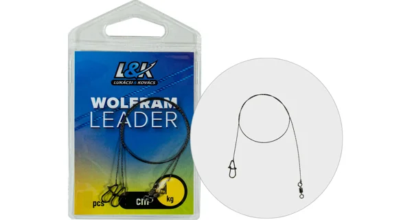 L&K - Návazec přívlačový Wolfram Leader 25 cm 10 kg 2 ks